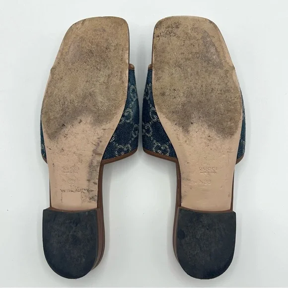 Gucci Blue and Brown Sandals - Picture 5 of 8